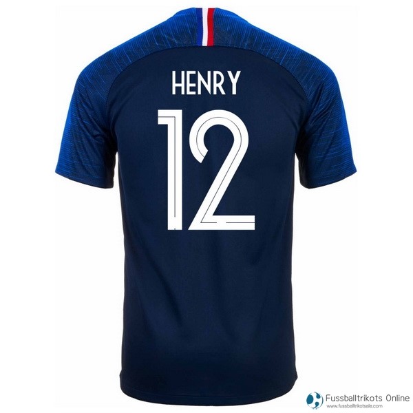 Frankreich Trikot Heim Henry 2018 Blau Fussballtrikots Günstig